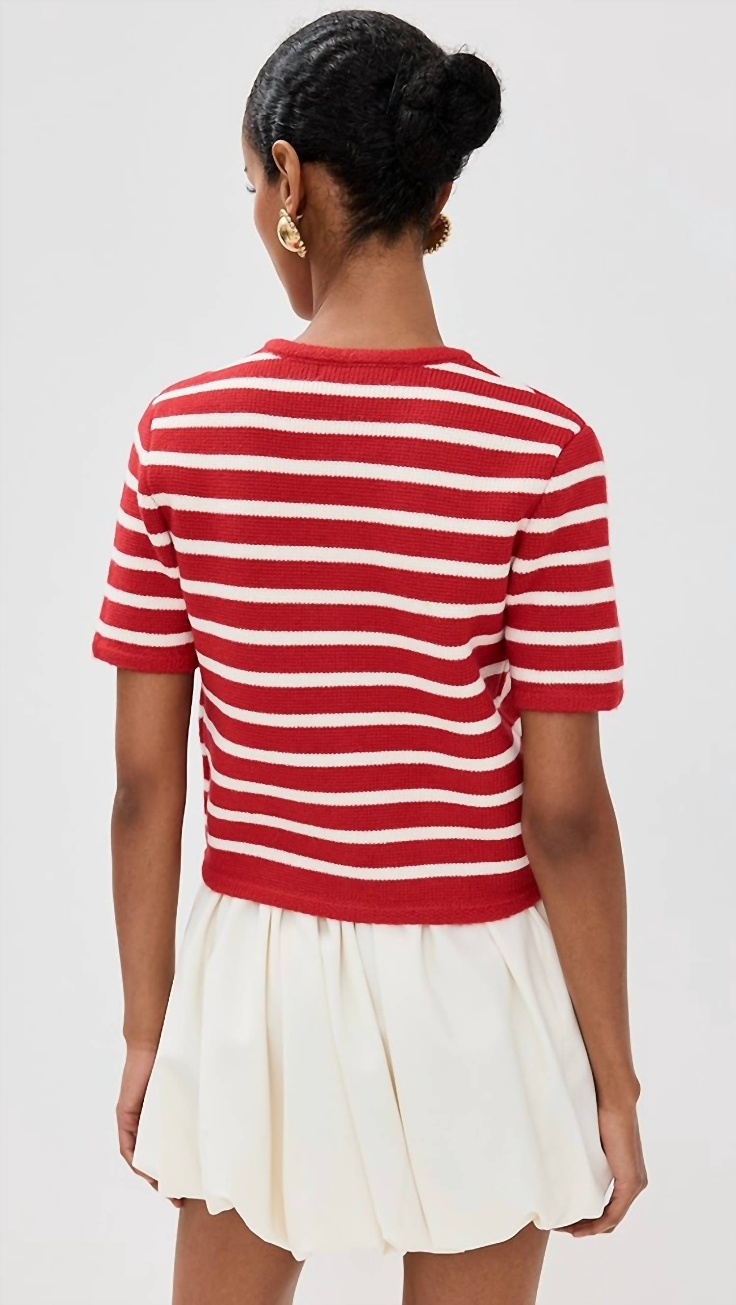 English Factory - Knit Striped Sweater Cardigan