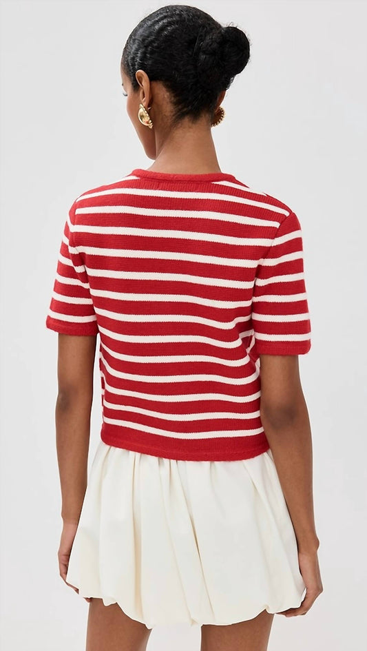 English Factory - Knit Striped Sweater Cardigan