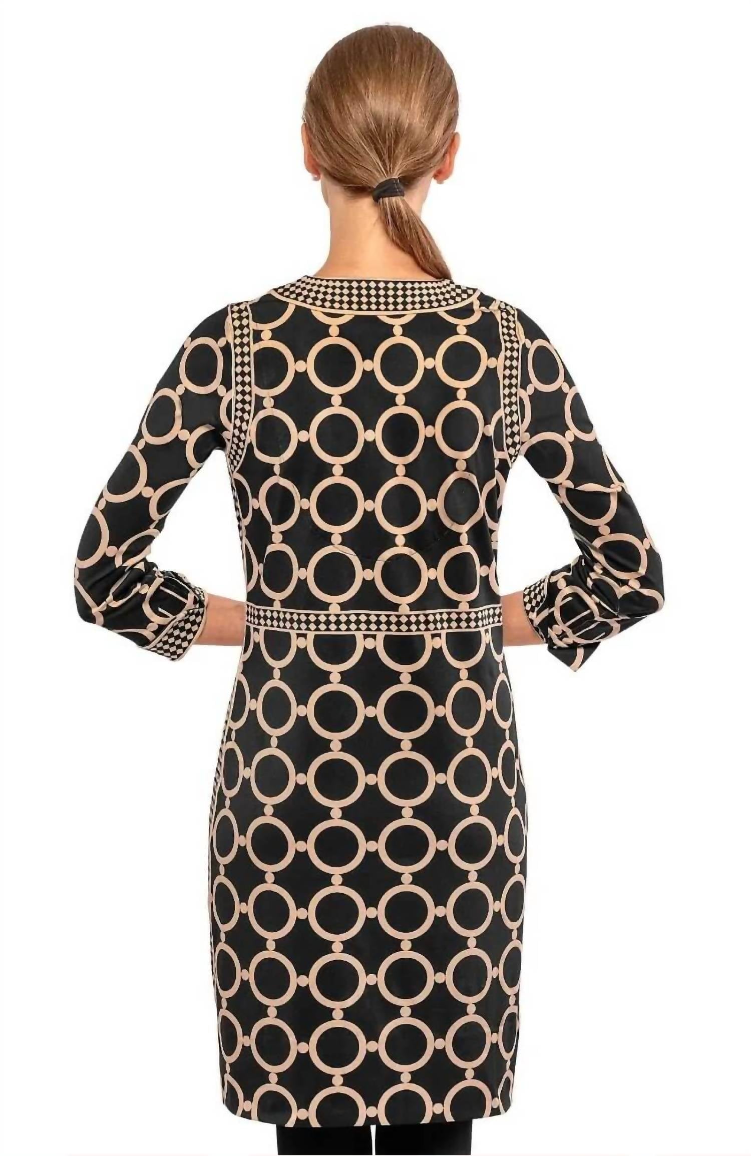 Gretchen Scott - Dip & Dot Trimmed Up Dress