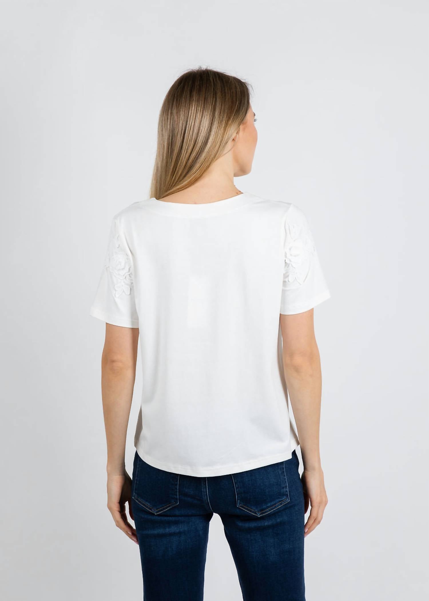 Leo & Ugo - Brianne Crew Neck Flower Top