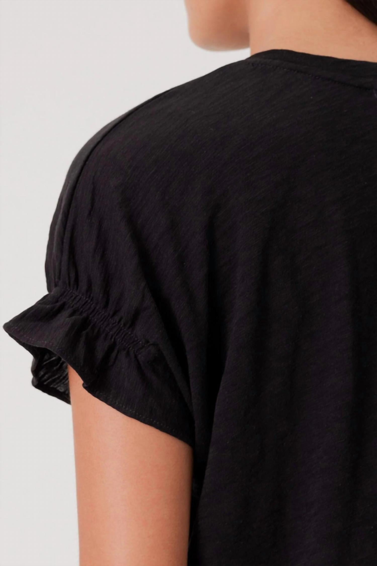 Goldie - Sweet Puff Sleeves Boxy Cut Top
