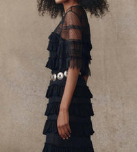 The Great. - Winter Mesh Flounce Top