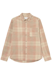 Les Deux Kash Check Corduroy Shirt in beige - men's shirt - alternate view