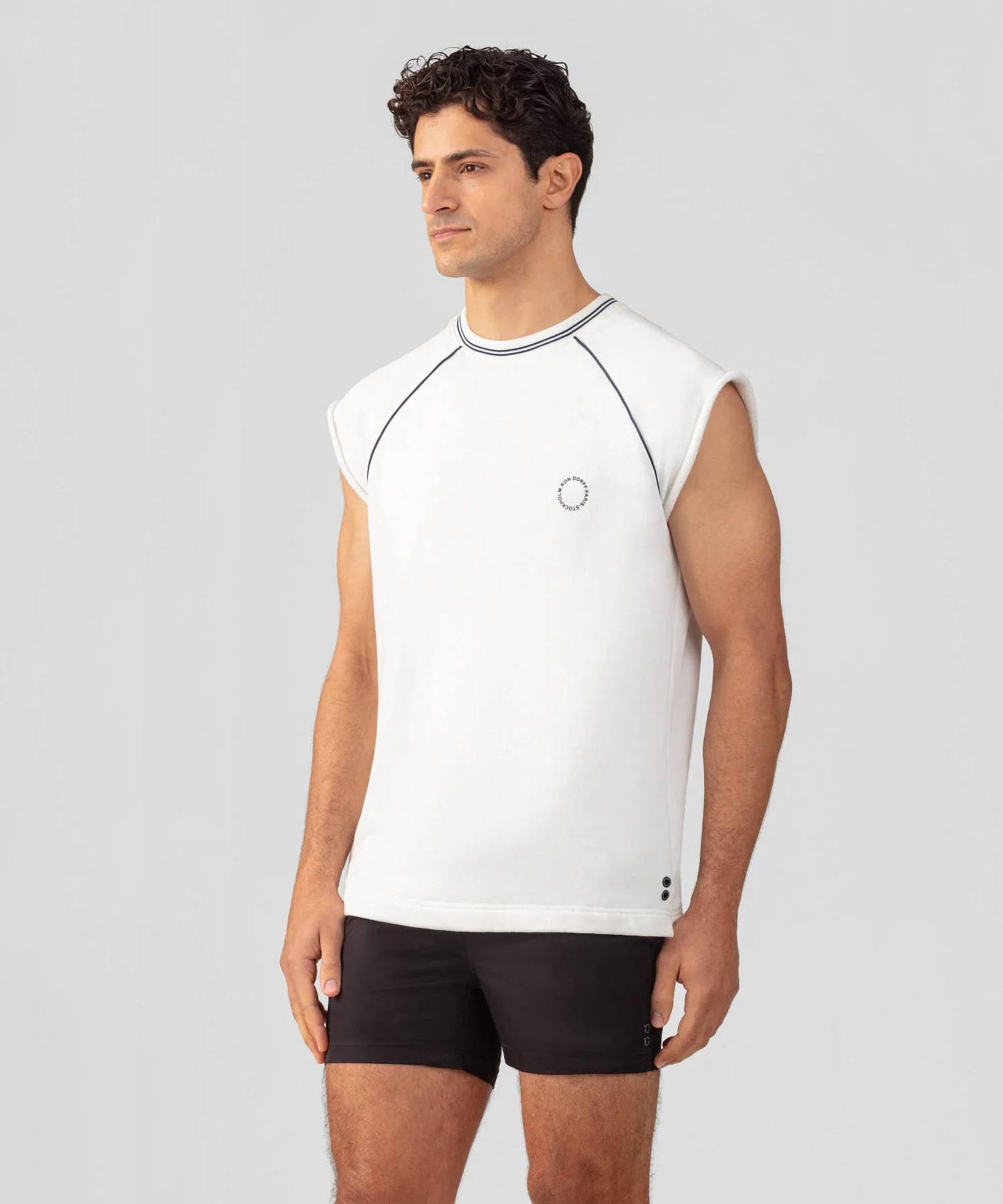 Ron Dorff - Organic Cotton Sleeveless Sweatshirt With Piping