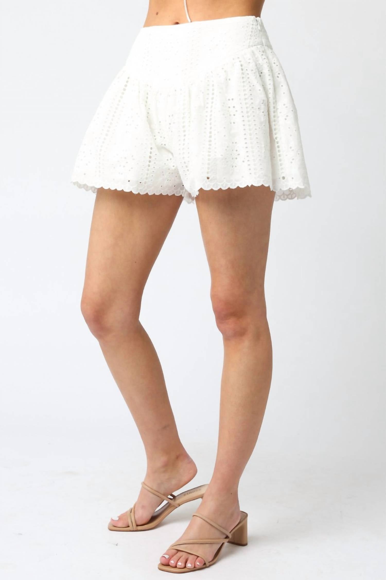 Olivaceous - Bunny Eyelet Shorts