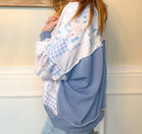 Haptics - Oversized Patchwork Sweatshirt Top