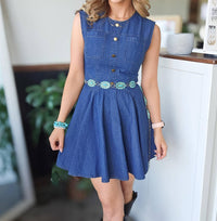 KORI Deena Dress in blue - women's dress - view 5