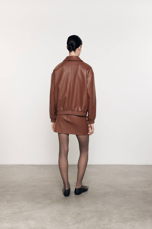 Enza Costa - LEATHER MINI SKIRT