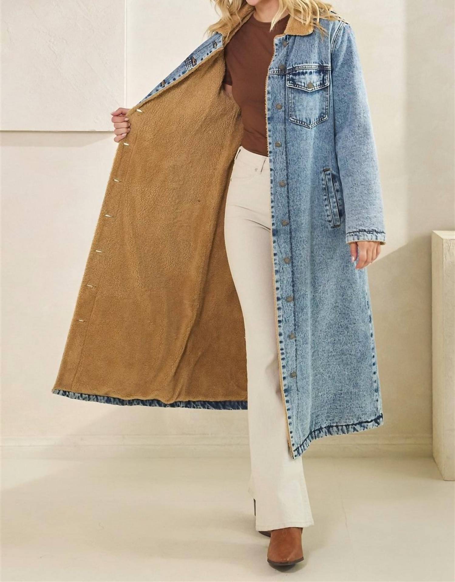 Veveret - Teddy Lined Long Jacket