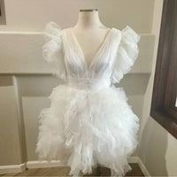 Mac Duggal - Ruffled Tulle Cocktail Dress