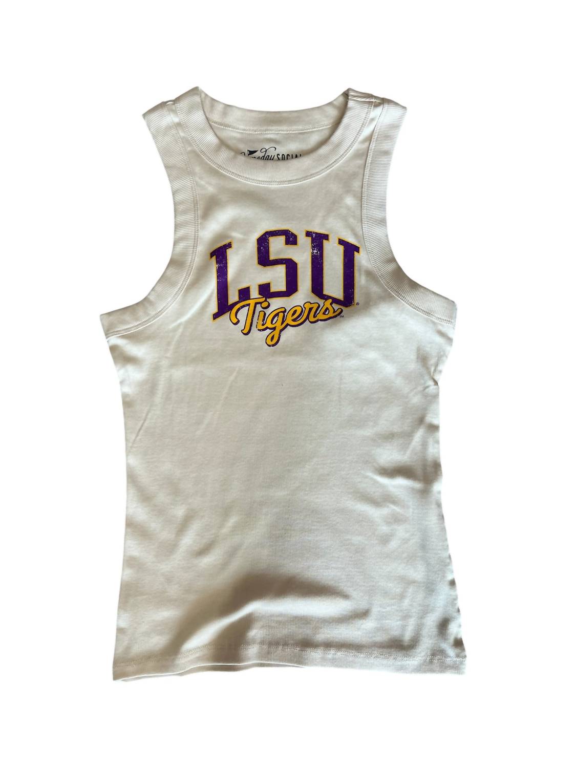 Gameday Social Lsu Tigers Tank Top in oatmeal - women's tank top
