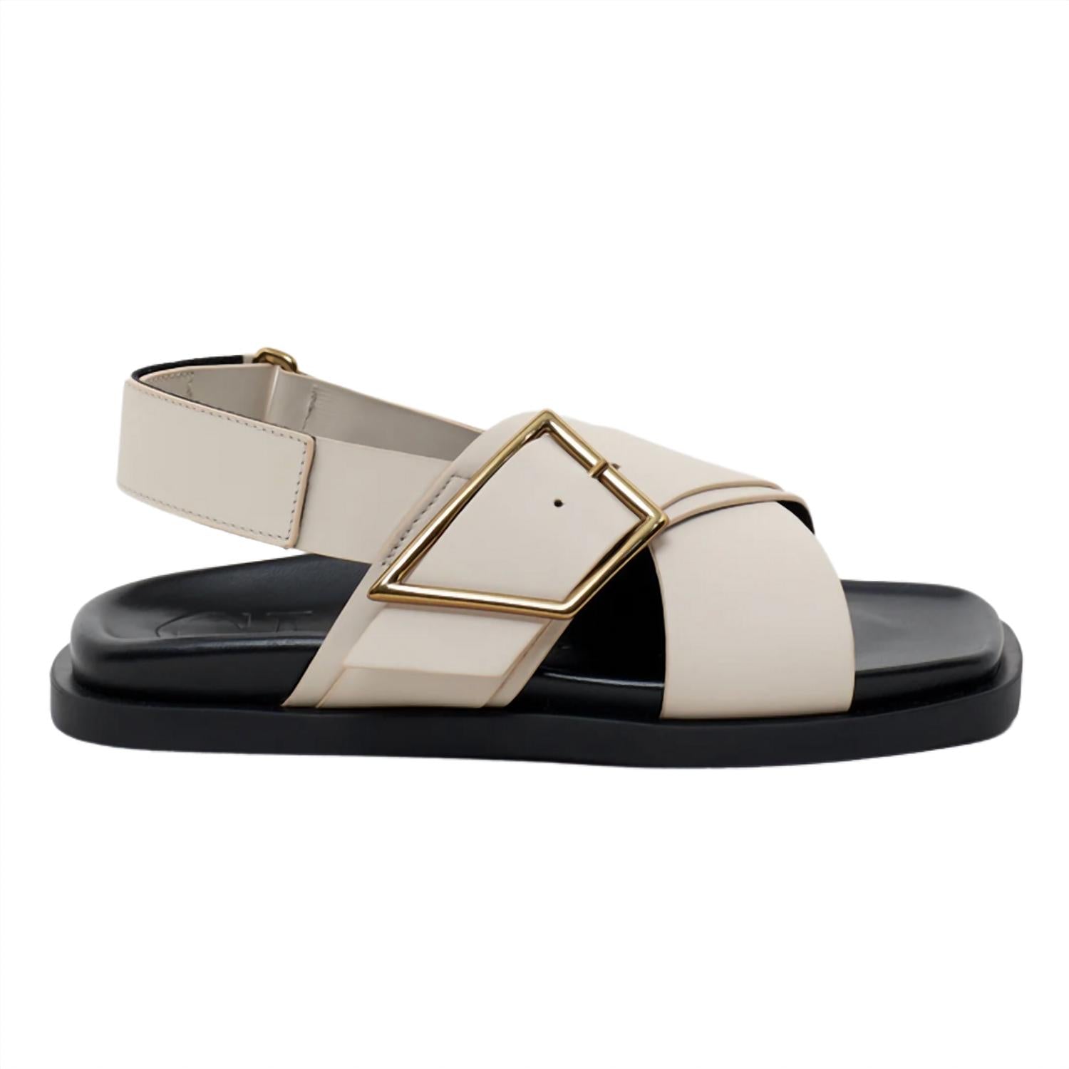 CLOSED Women's Leather Sandals in light grey - women's sandal