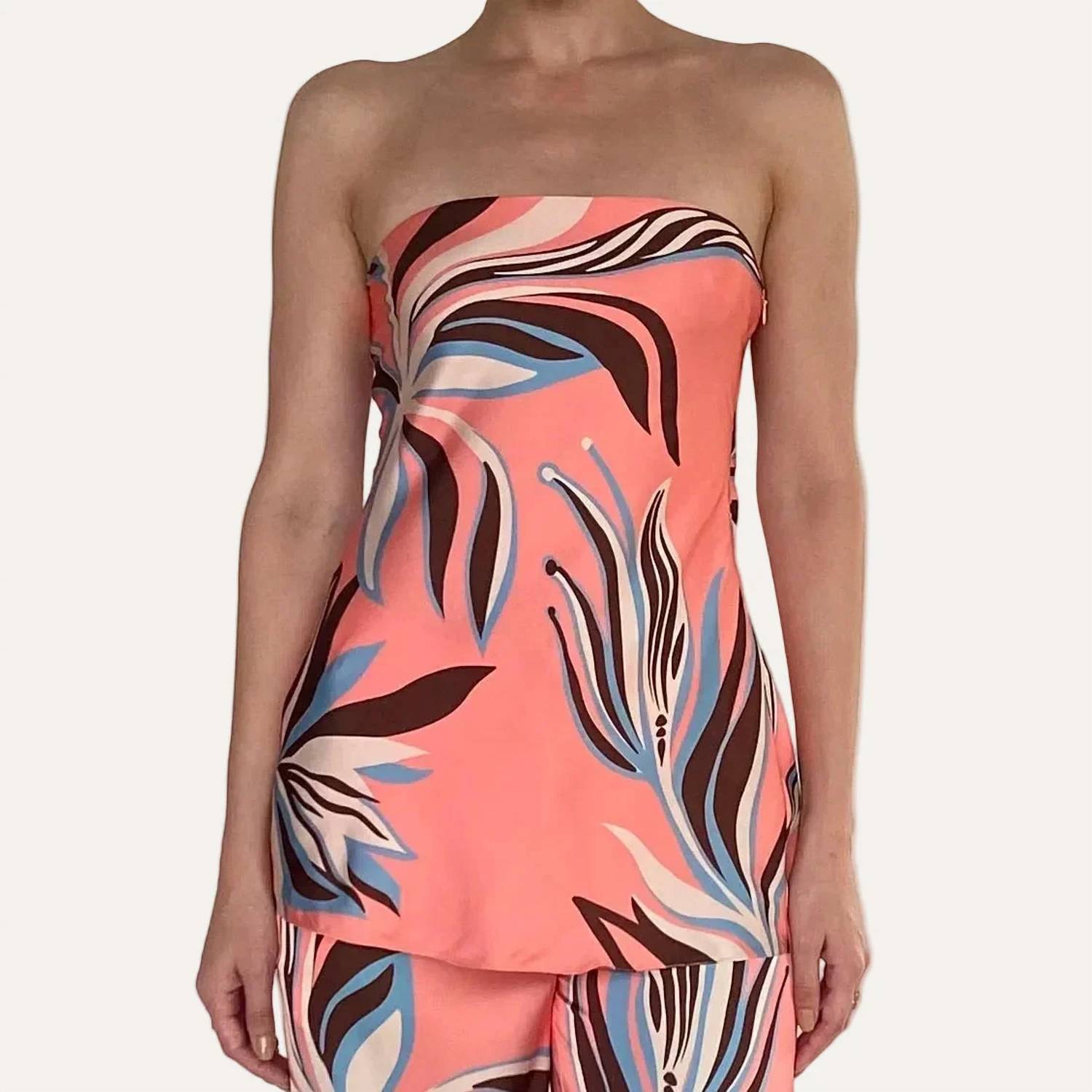 Rococo Sand - Frn Strapless Top