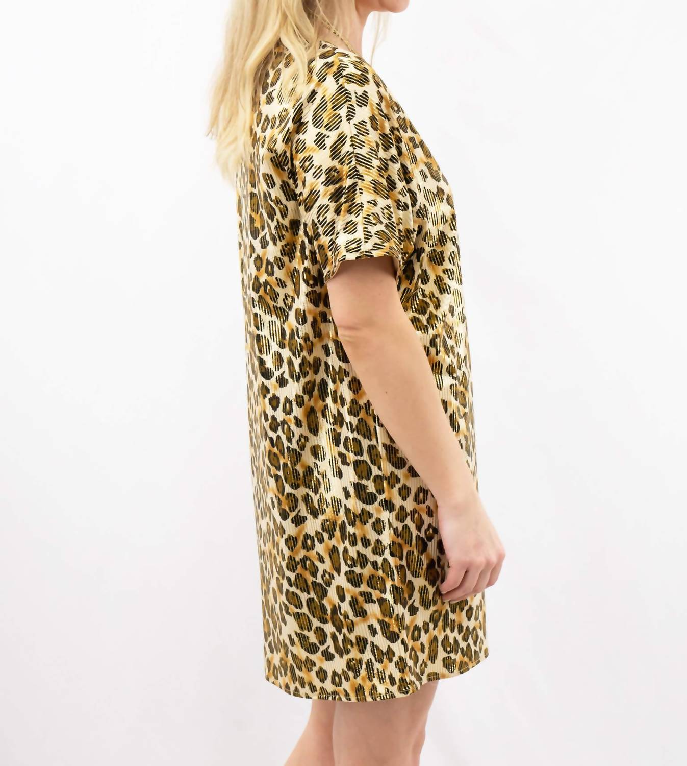 Adrienne - Metallic Shift Dress