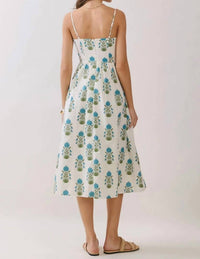 Tcec - Floral Sweetheart Midi Dress