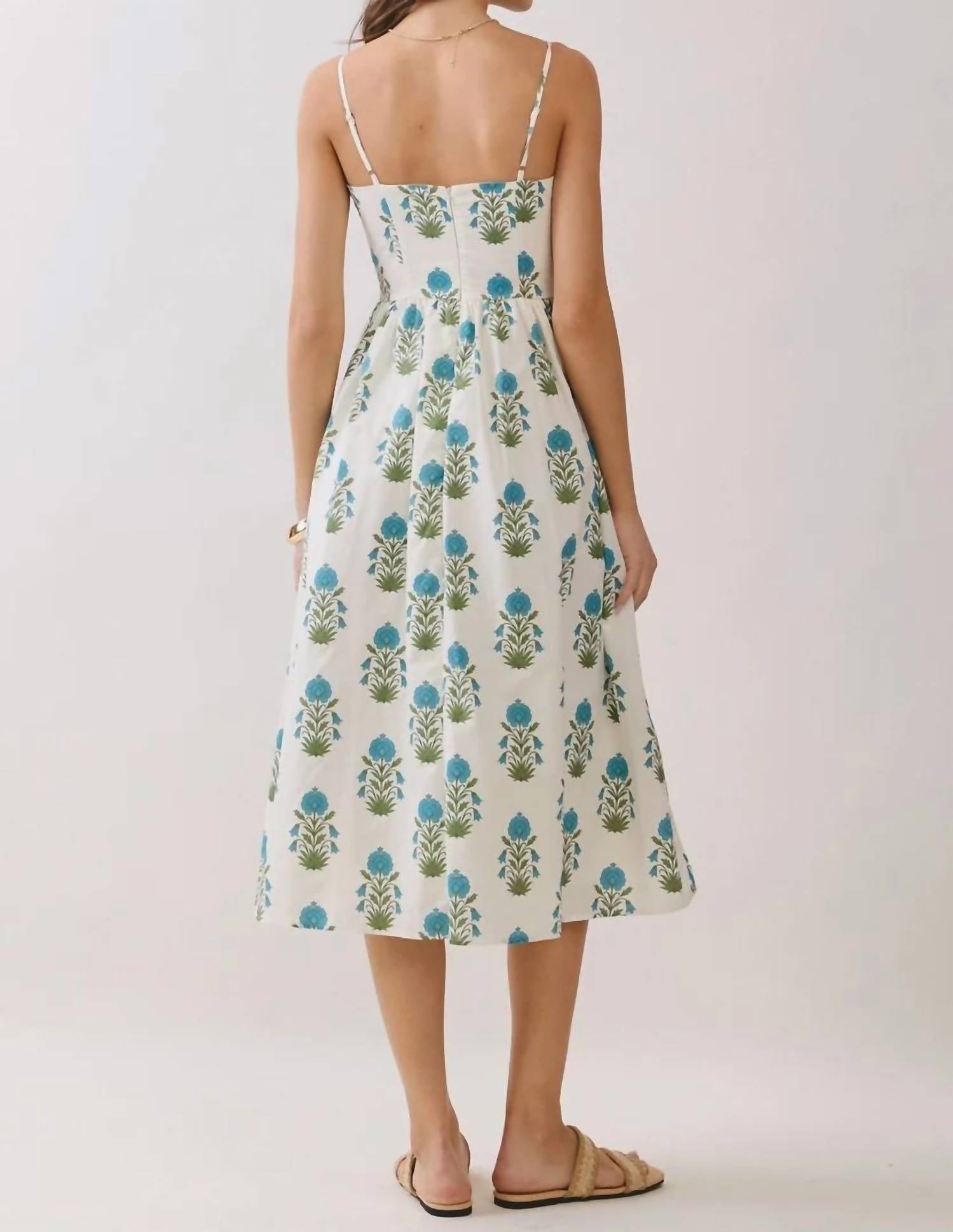 Tcec - Floral Sweetheart Midi Dress