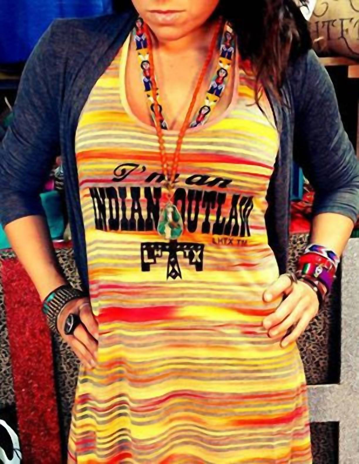 LHTX Indian Outlaw Dress in multi - women's dress - alternate view