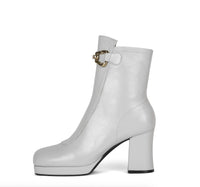 Jeffrey Campbell Women's Makena Boots in grey crinkle - women's shoe - alternate view