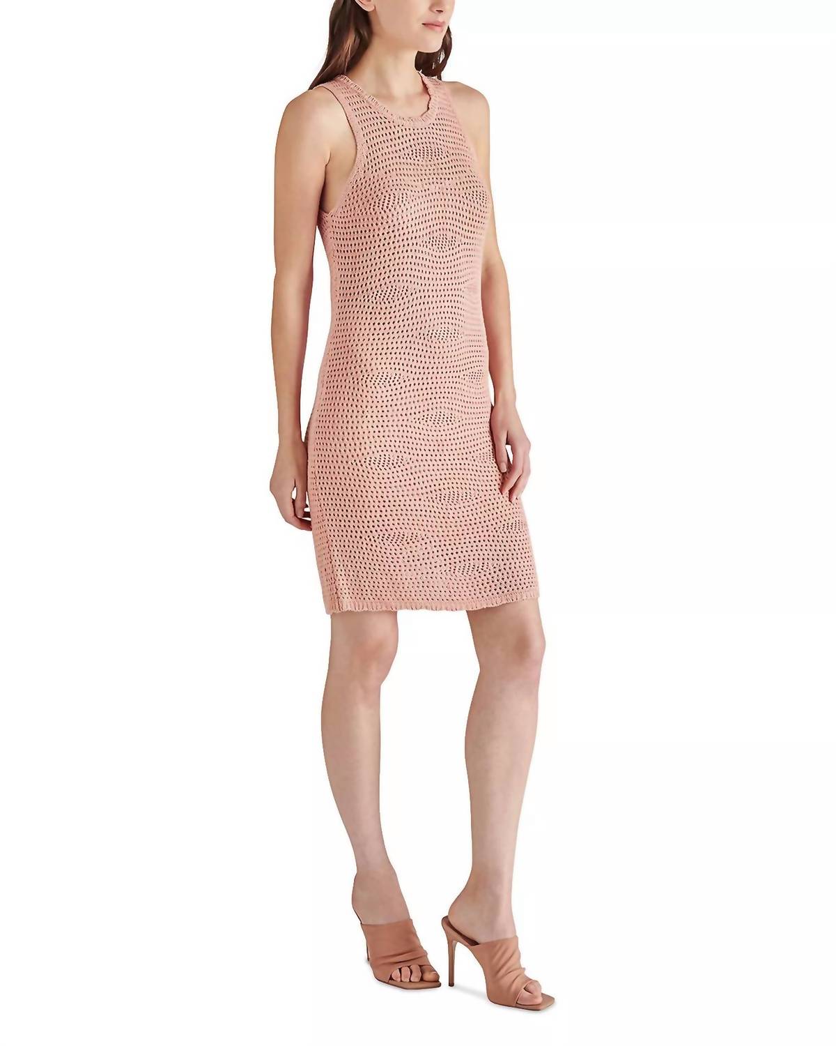 STEVE MADDEN Ronnie Sleeveless Sweater Dress in blush pink - women's dress - alternate view