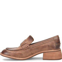 KORK-EASE Women's Kya Moc Toe Loafer in dark brown - women's flats - detail view