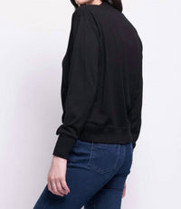FOIL Best Side Top in black - women's sweater - detail view