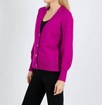 Joseph Ribkoff Jewel Button Cardigan in cosmos - women's cardigan - alternate view