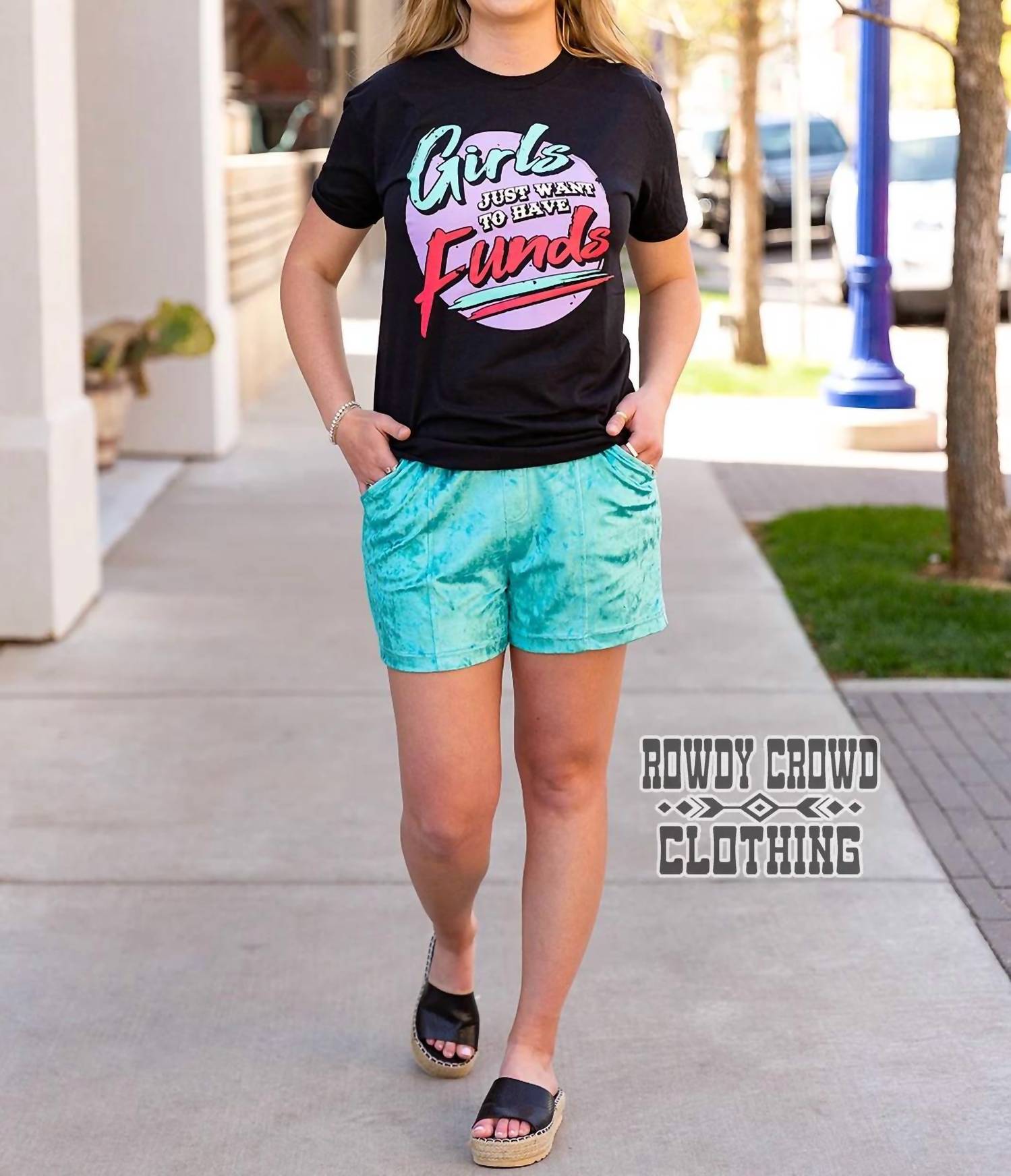 Rowdy Crowd - Women's Vetiver Velvet Shorts