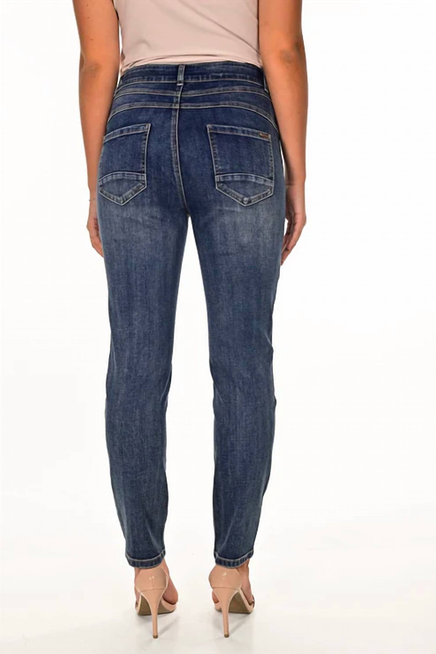 Frank Lyman - Sirona Sequin And Cheetah Patch Denim Jeans