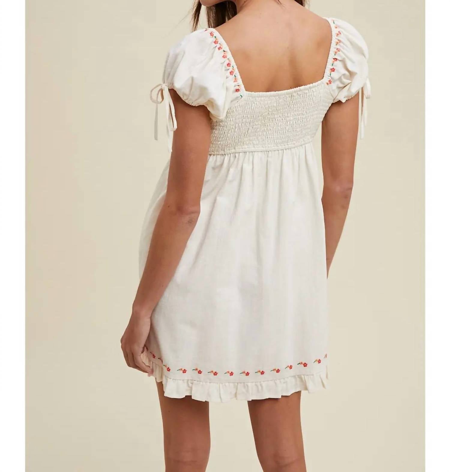 Wishlist - Embroidery Mini Dress