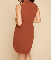 Renuar - Sleeveless Button Down Shirt Dress