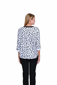 Multiples - Band Collar Popover Top
