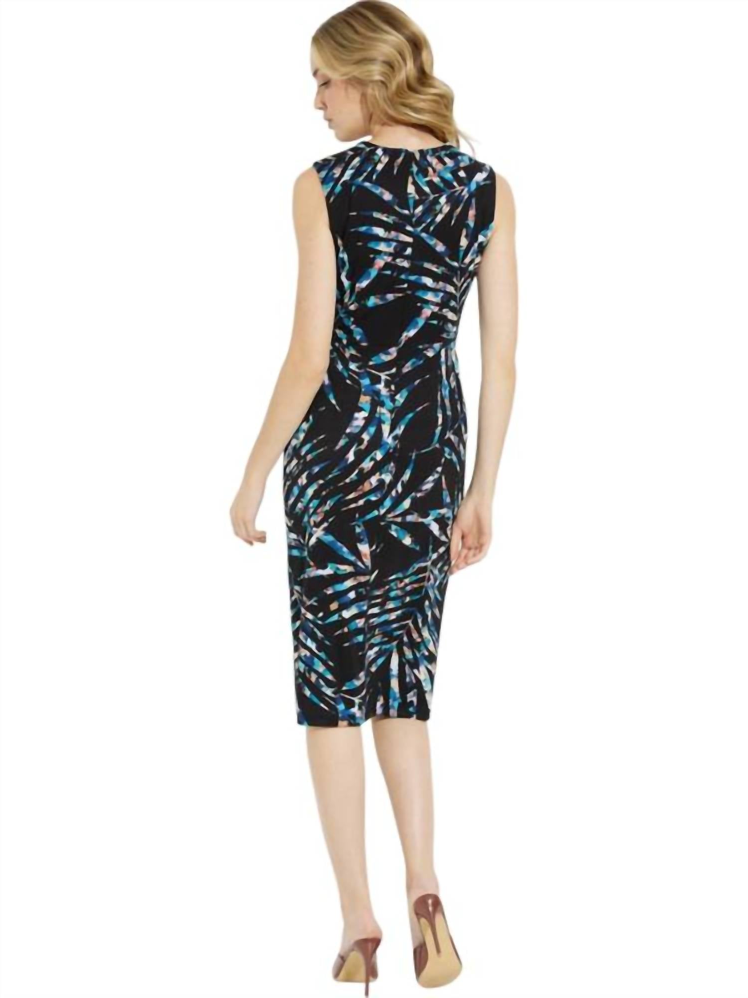 Joseph Ribkoff - PALM PRINT WRAP DRESS