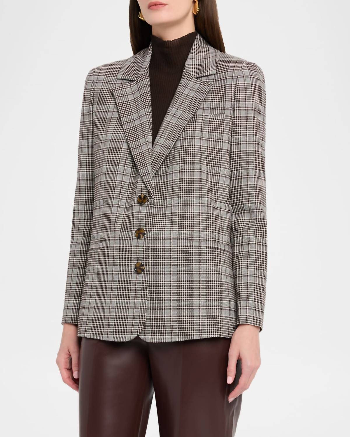 Alice + Olivia - Michael Plaid Boxy Blazer