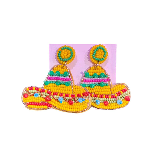 Bosuk - Women's Fiesta Sombrero Beaded Earrings