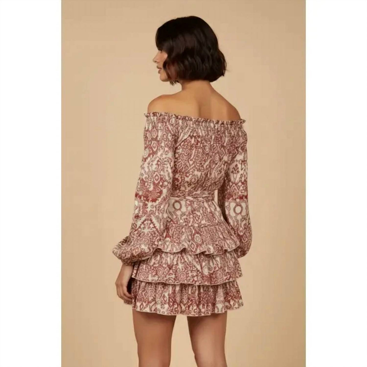 Skylar Rose - Off Shoulder Tiered Mini Dress