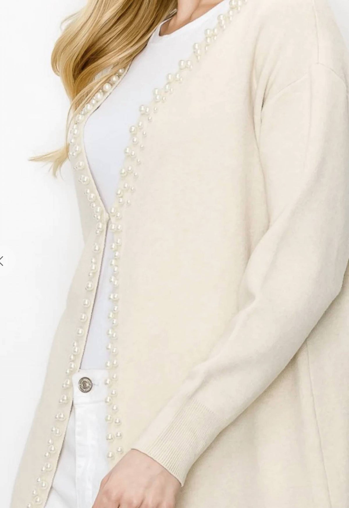 Joh - Syani Knitted Cardigan With Pearl Accents