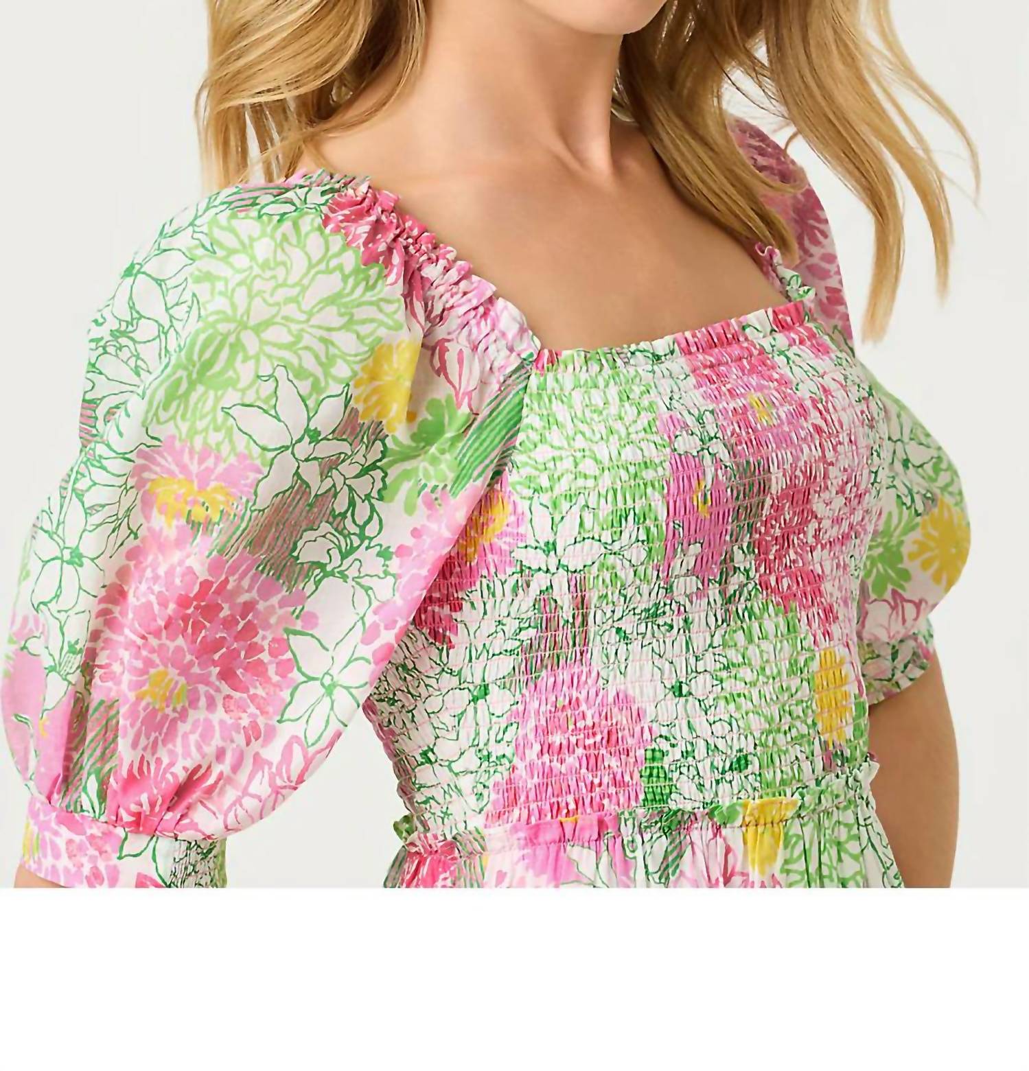 Lilly Pulitzer - Hadly Short Sleeve Smocked Maxi Dress
