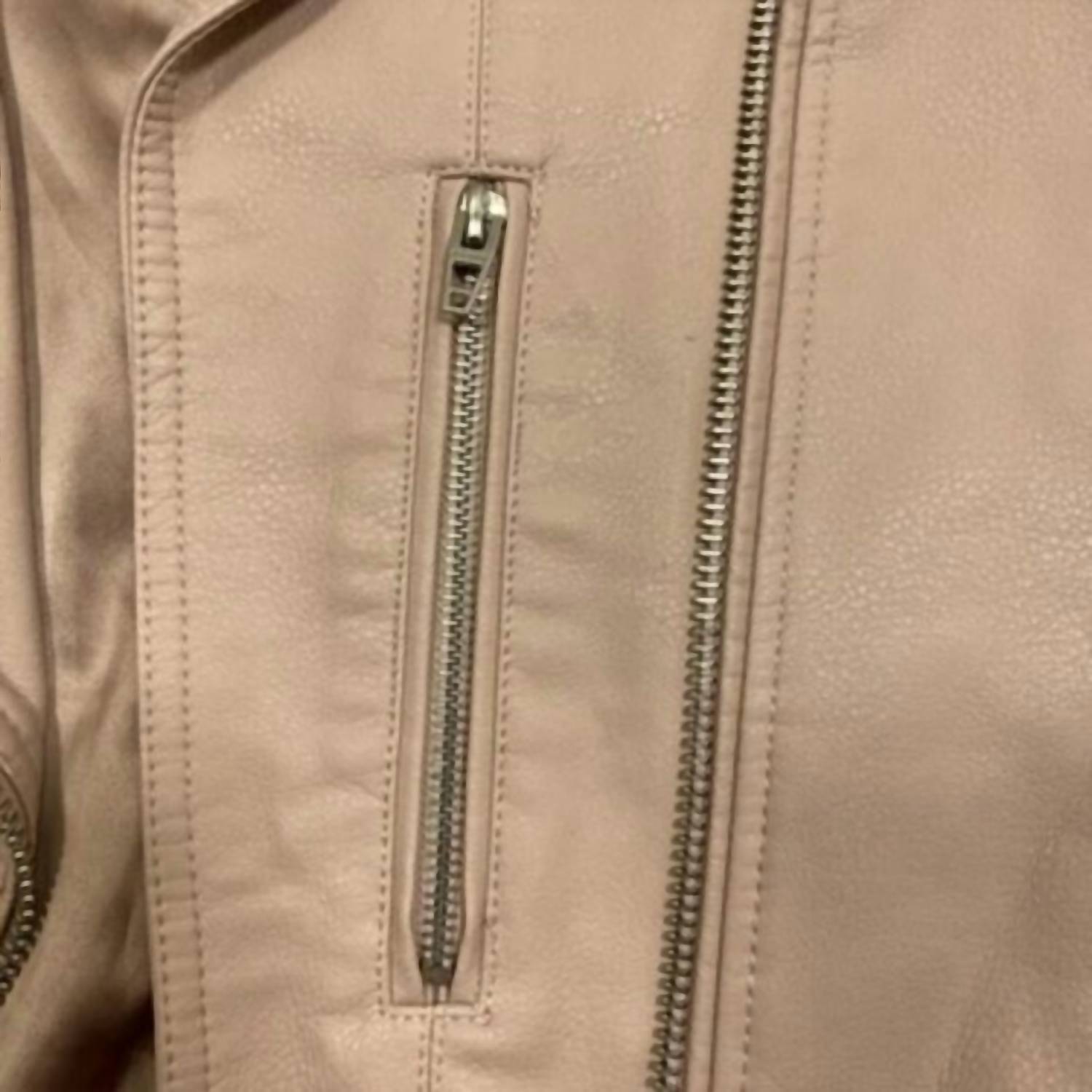 BLANKNYC Women's Faux Leather Zipper Pockets Jacket in blush pale pink - women's jacket - view 6