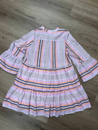 Entro - Women's Striped Bell Sleeve Dress