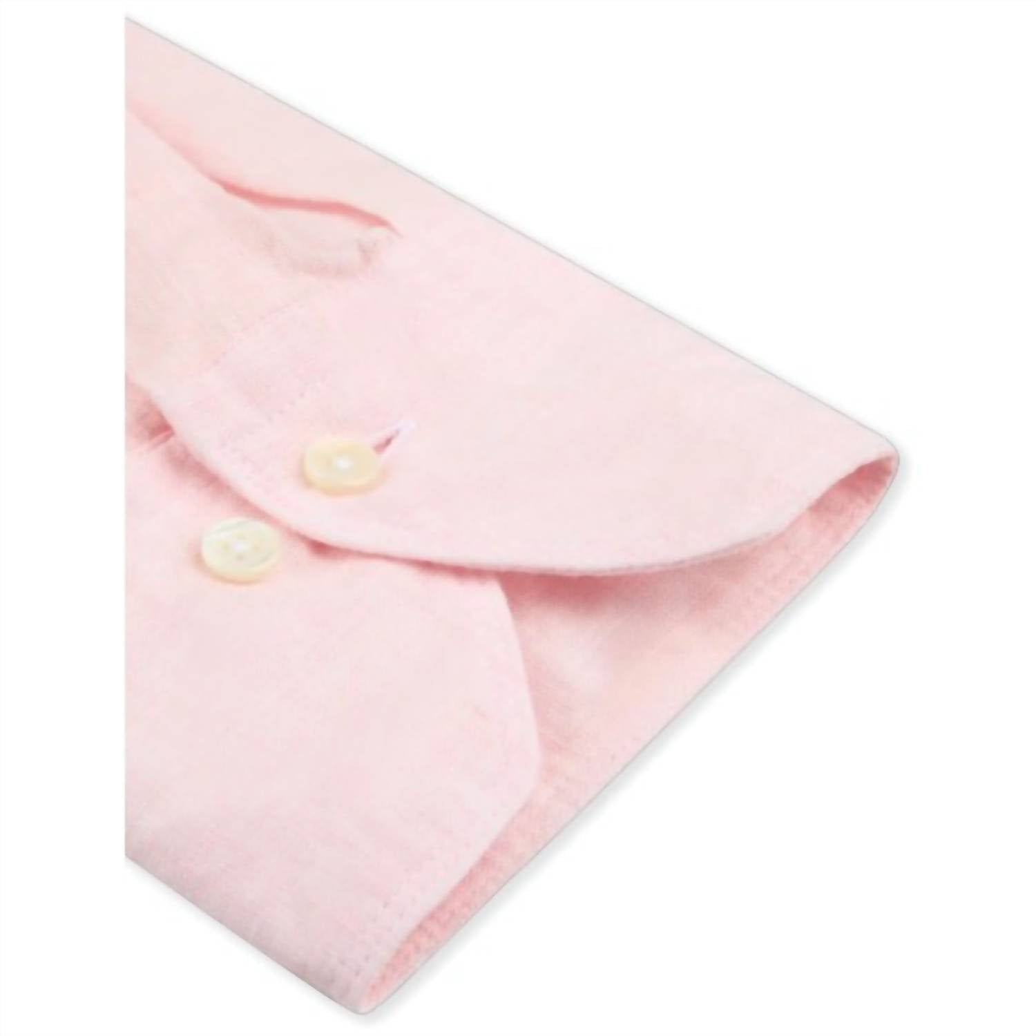 Stenstroms Men's Linen Long Sleeve Button Down Shirt in light pink - men's shirt - alternate view