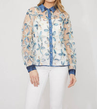 Frank Lyman - Floral Puff-sleeve Blouse