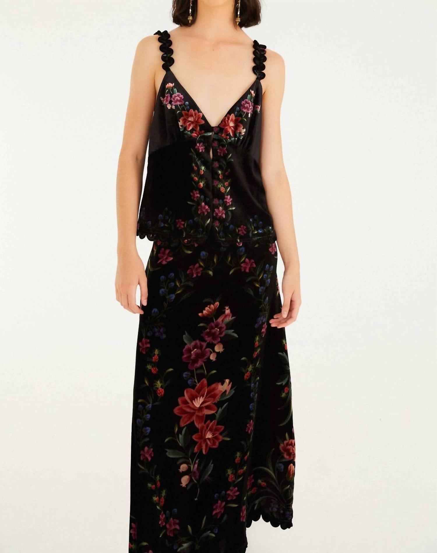 Farm Rio - Belle Garden Midi Skirt