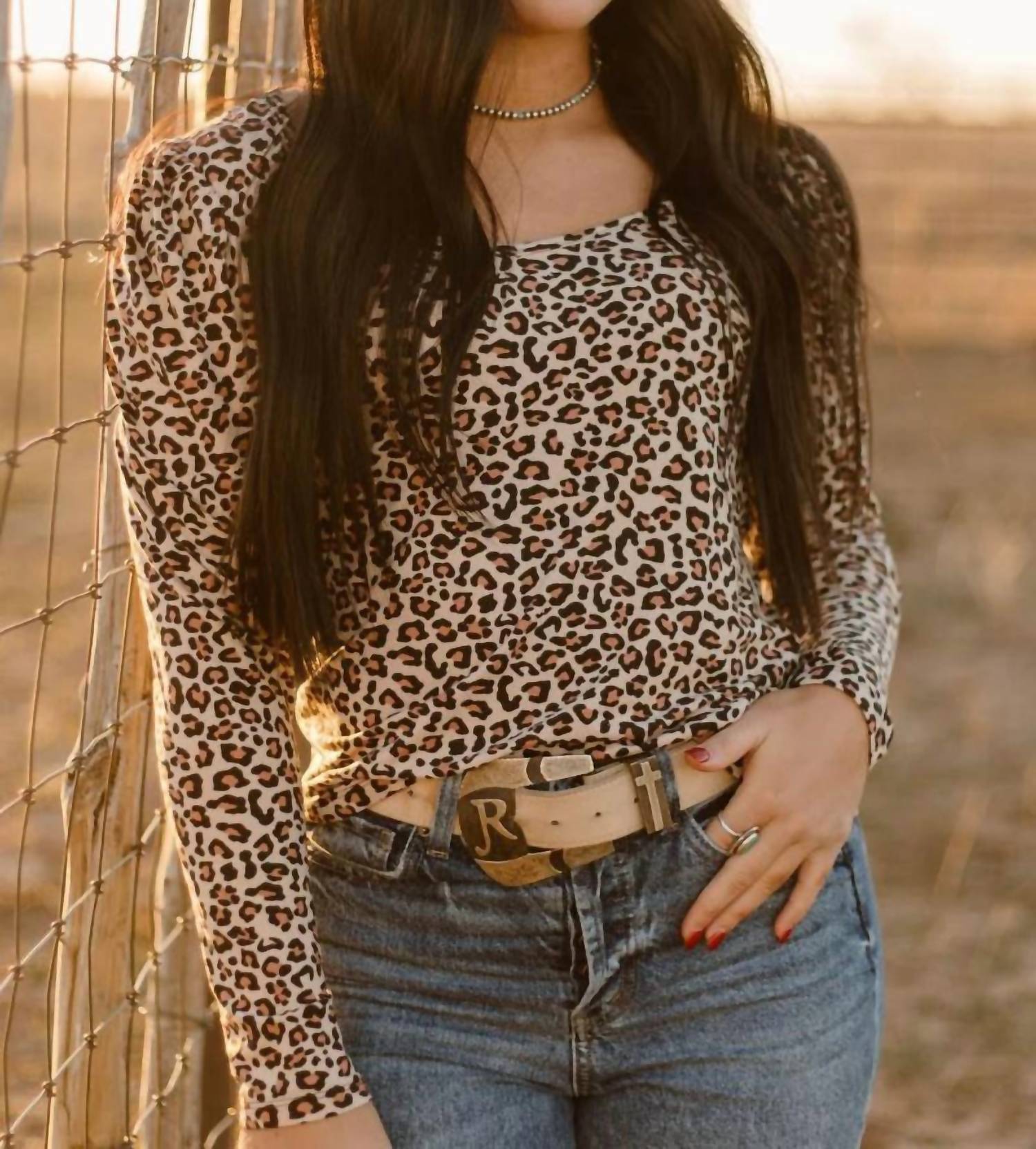 Sterling Kreek - Leopard Babe Long Sleeve Top