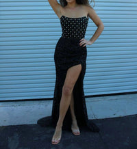 Aleta - Long Fitted Beaded Formal Prom Dress
