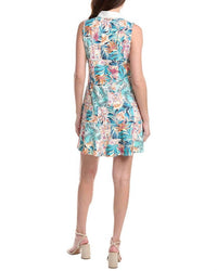 TOMMY BAHAMA Women's Abby Interlock Positano Palms Dress in lychee - women's dress - detail view