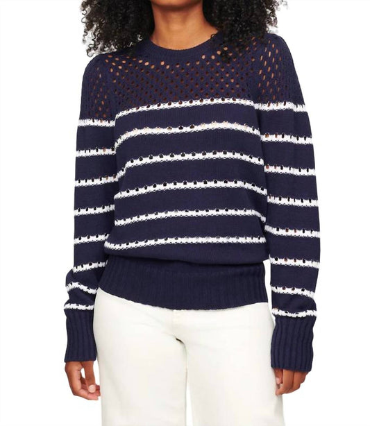 &Isla - SKYLAR MULTI STRIPE CREW SWEATER