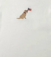 Percy & Tyne - Boy's Embroidered Tee With Patriotic Puppy