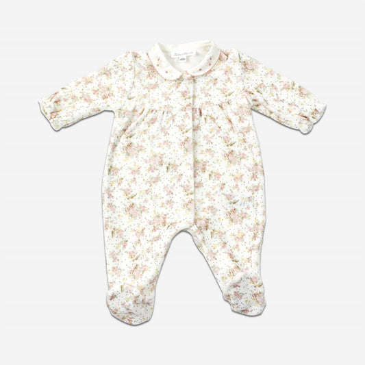 Kids Floral Velour Pajama Onesie