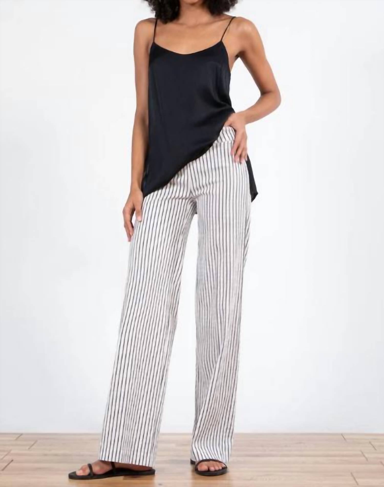 Avenue Montaigne Flavia Bistro Pants in navy - women's jeans