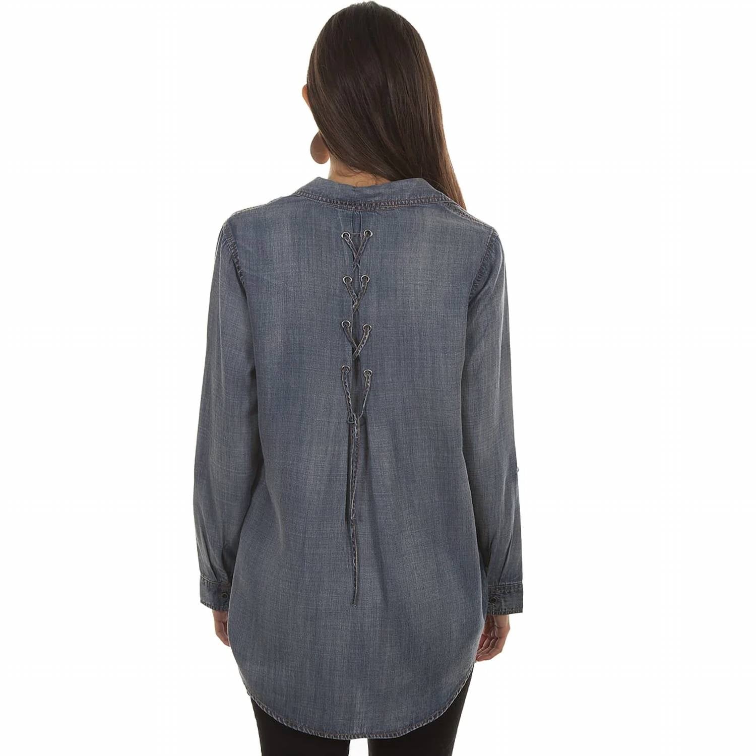 Scully - Denim Hi Lo Blouse